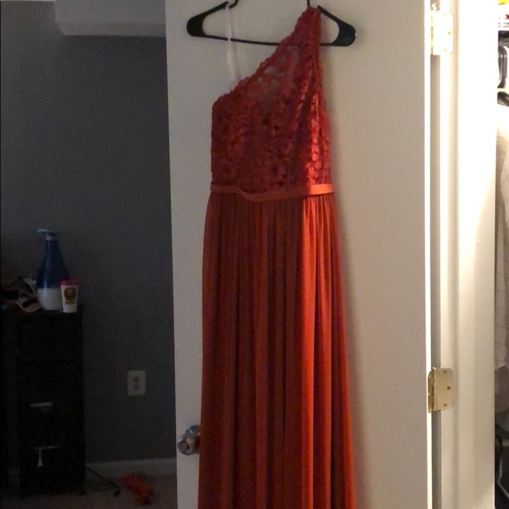 David’s Bridal One Shoulder Bridesmaid dress
